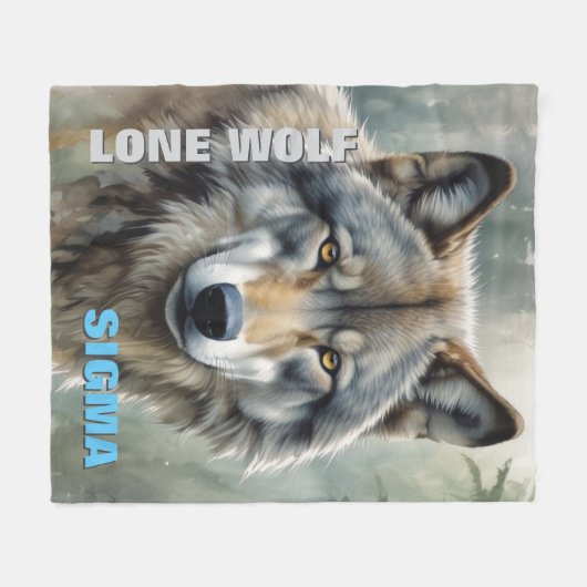 Sigma Male Lone Wolf Fleecedecke (Vorderseite (Horizontal))