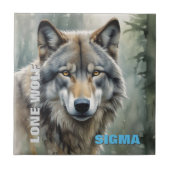Sigma Male Lone Wolf Fliese (Vorderseite)