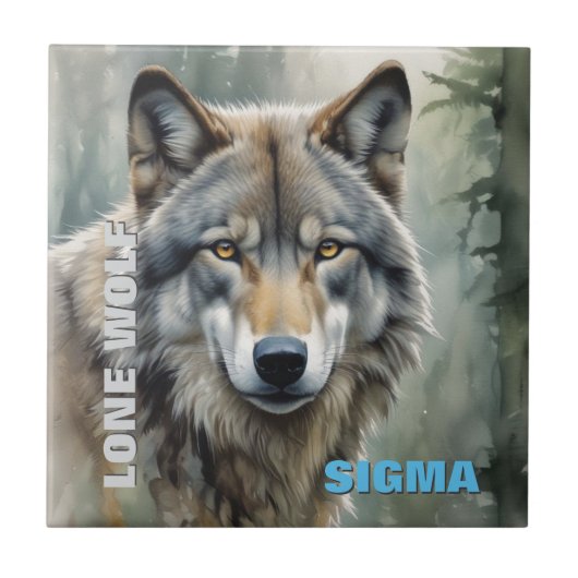 Sigma Male Lone Wolf Fliese (Vorderseite)