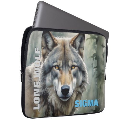 Sigma Male Lone Wolf Laptopschutzhülle (Vorne Rechts)