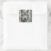 Sigma Male Lone Wolf Quadratischer Aufkleber (Tasche)
