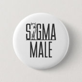 Sigma Male Wolf Lone Loner Meme Button (Vorderseite)