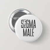 Sigma Male Wolf Lone Loner Meme Button (Vorne & Hinten)