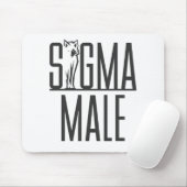 Sigma Male Wolf Lone Loner Meme Mousepad (Mit Mouse)