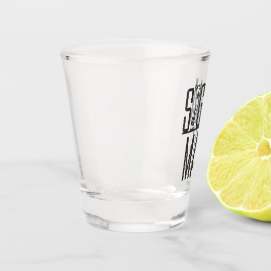 Sigma Male Wolf Lone Loner Meme Schnapsglas (Links)