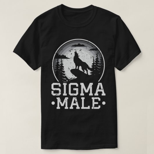 Sigma Male Wolf Loner Individualist Introvertierte T-Shirt (Design vorne)