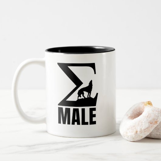 Sigma Male Zweifarbige Tasse (Mit Donut)