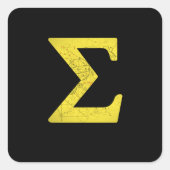 Sigma - Math Symbols Quadratischer Aufkleber (Vorderseite)