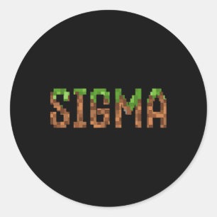 Sigma - Retro Videospiel Pixel Art 8-bit PC-Spiele Runder Aufkleber