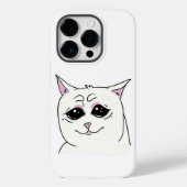 SIGMA SAD WHITE CAT FACE TIER Case-Mate iPhone HÜLLE (Rückseite)
