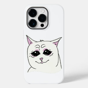 SIGMA SAD WHITE CAT FACE TIER Case-Mate iPhone 14 PRO HÜLLE