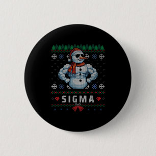 Sigma Santa Bruh Schneemann Rizz Frohe Weihnachten Button