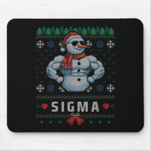 Sigma Santa Bruh Schneemann Rizz Frohe Weihnachten Mousepad