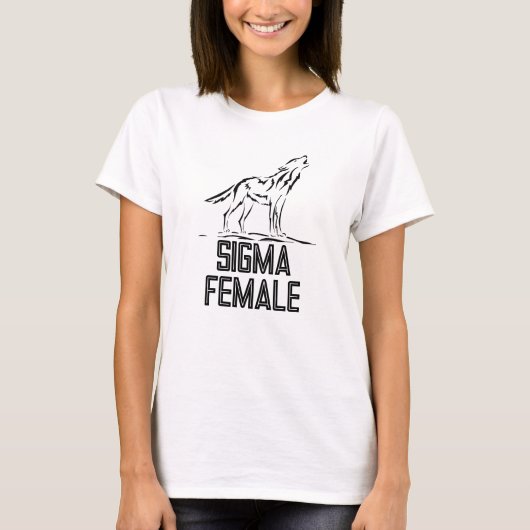 Sigma weibliche Lone Wolf T-Shirt (Vorderseite)
