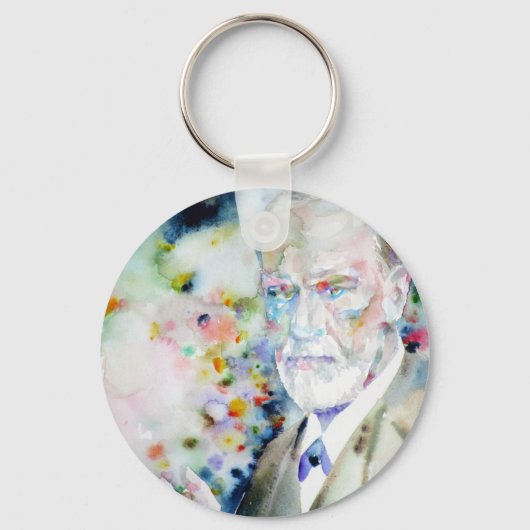SIGMUND FREUD - Aquarellbild.2 Schlüsselanhänger (Vorderseite)