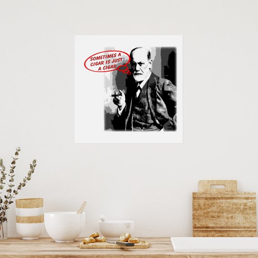 Sigmund Freud cigar-Zitat Poster (Küche)