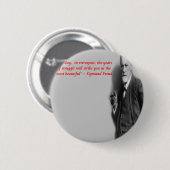 Sigmund Freud Famous "Struggle" Quote Button (Vorne & Hinten)