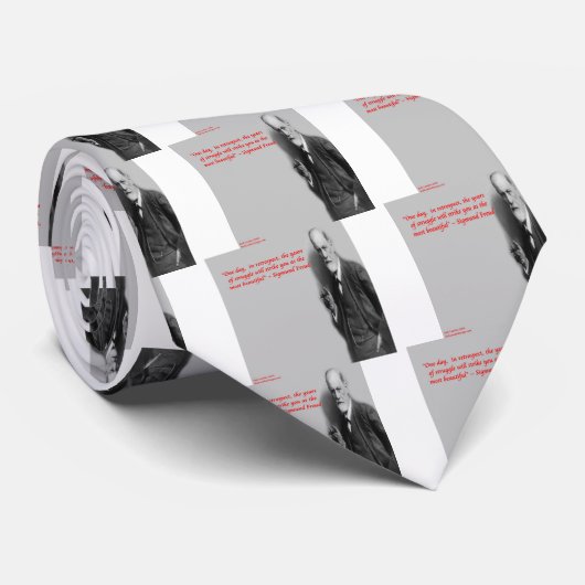 Sigmund Freud Famous "Struggle" Quote Krawatte (Gerollt)