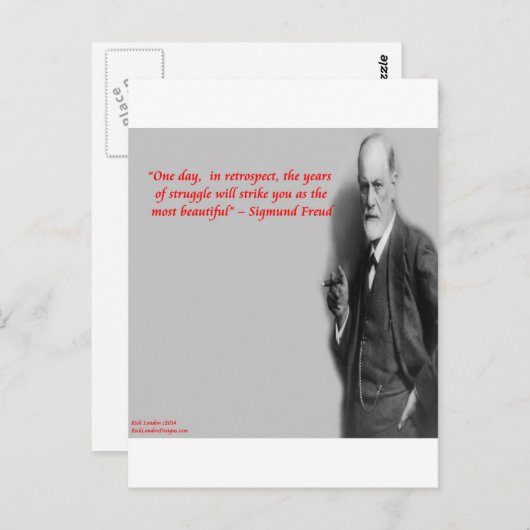 Sigmund Freud Famous "Struggle" Quote Postkarte (Vorne/Hinten)
