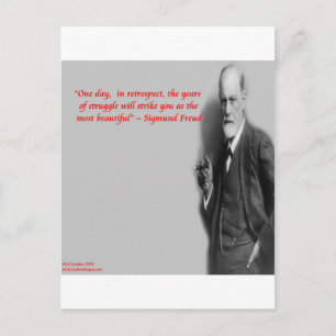 Sigmund Freud Famous "Struggle" Quote Postkarte