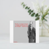 Sigmund Freud Famous "Struggle" Quote Postkarte (Stehend Vorderseite)