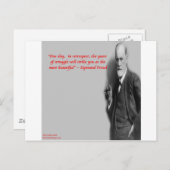 Sigmund Freud Famous "Struggle" Quote Postkarte (Vorne/Hinten)
