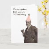 Sigmund Freud Funny 30 th Birthday Karte (Gelbe Blume)