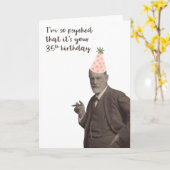 Sigmund Freud Funny 35. Geburtstag Karte (Gelbe Blume)