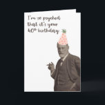 Sigmund Freud Funny 40. Geburtstag Karte<br><div class="desc">Sigmund Freud ist zum 40. Geburtstag begeistert. Funny Freud-zentriertes Design für jeden,  der Psychologie genießt.</div>