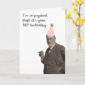 Sigmund Freud Funny 80. Geburtstag Karte (Gelbe Blume)