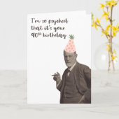 Sigmund Freud Funny 90. Geburtstag Karte (Gelbe Blume)