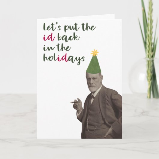 Sigmund Freud Funny Holiday Karte (Vorderseite)