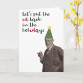 Sigmund Freud Funny Holiday Karte (Gelbe Blume)