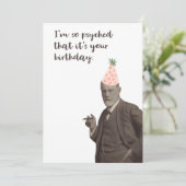 Sigmund Freud Funny Psychology Birthday Karte (Stehend Vorderseite)