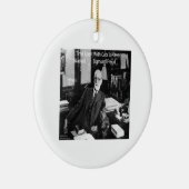 Sigmund Freud in seinem Büro und funny Cat Quote Keramikornament (Rechts)