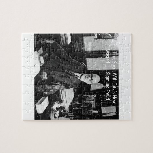 Sigmund Freud in seinem Büro und funny Cat Quote Puzzle (Horizontal)