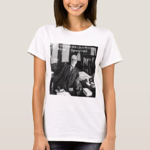 Sigmund Freud in seinem Büro und funny Cat Quote T-Shirt