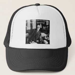 Sigmund Freud in seinem Büro und funny Cat Quote Truckerkappe