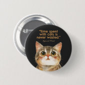 Sigmund Freud Katzenzitat Knopf Button (Vorne & Hinten)