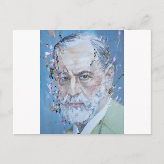 SIGMUND FREUD - Ölportrait Postkarte (Vorderseite)