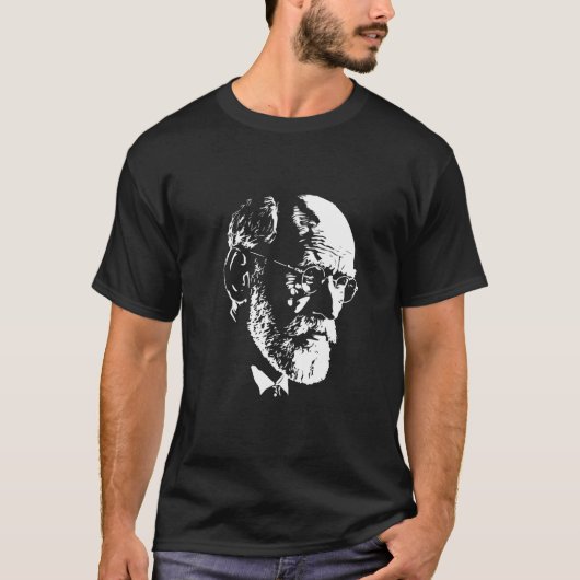Sigmund Freud, Portrait Postcard T-Shirt (Vorderseite)