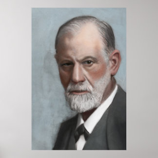 Sigmund Freud Psychologin Art Portrait Poster