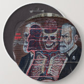 Sigmund Freud Street Art Button (Vorne & Hinten)