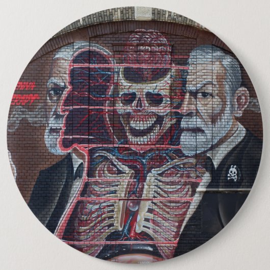 Sigmund Freud Street Art Button (Vorderseite)