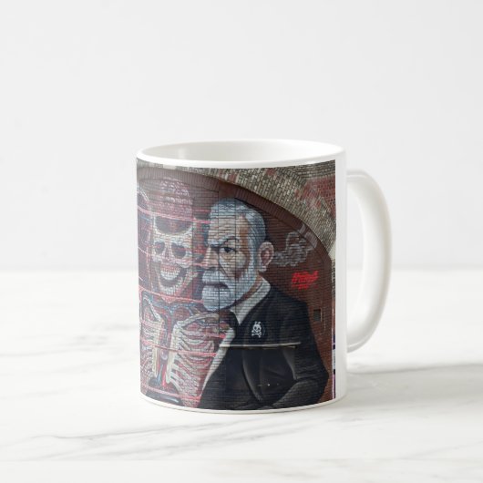 Sigmund Freud Street Art Kaffeetasse (VorderseiteRechts)