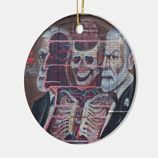 Sigmund Freud Street Art Keramikornament (Links)