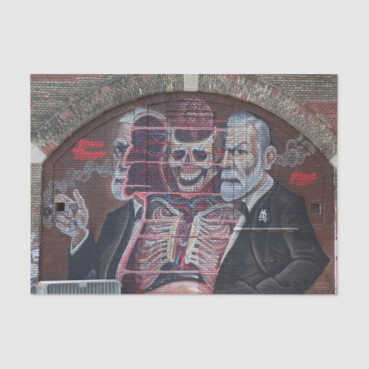 Sigmund Freud Street Art Seidenpapier (Vorderseite)