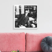 Sigmund Freud und sein berühmter Cat Quote Print Leinwanddruck (Insitu (Wohnzimmer))