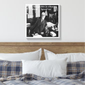 Sigmund Freud und sein berühmter Cat Quote Print Leinwanddruck (Insitu (Schlafzimmer))