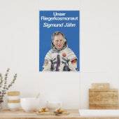 Sigmund Jähn Poster Vintage Ostdeutscher Astronaut (Küche)
